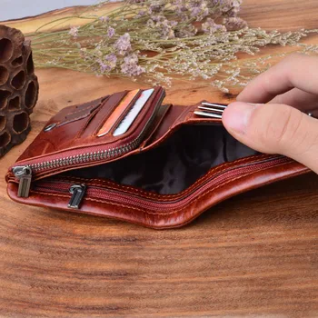 EUMOAN Retro modely Nové ručné originálne pánske peňaženky, pánske prvú vrstvu oleja, vosku kožené pánske peňaženky