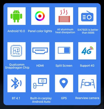 Eunavi 2 Din autorádia Univerzálny Multimediálny Prehrávač 7 palcový Displej Stereo GPS Navigácia, Bluetooth, WIFI Carplay Android č. 10 DVD
