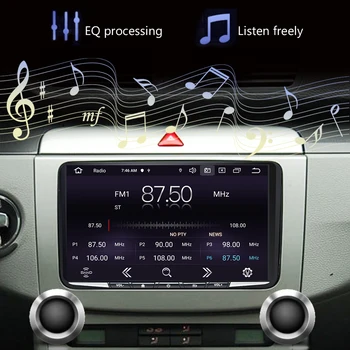 Eunavi Auto Multimediálne Rádio s GPS Auto 2Din Android Pre Volkswagen VW Skoda Octavia Golf 5 6 Passat B6 B7 Touran Tiguan Polo, Jetta