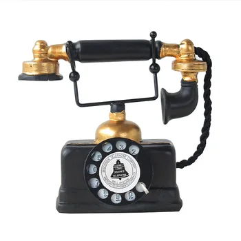 Európska Retro Vintage Dial Telephone Ozdoby Domov Obývacia Izba Obchod Počítadlo Ploche Domáce dekorácie, Darčeky