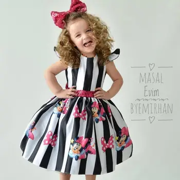Európske a Americké letné výšivky Dievčatá šaty Deti Strany Oka šaty Cartoon kvety, čipky šaty Deti princezná Šaty