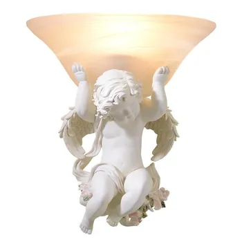 Európskeho umenia živice Nástenné svietidlá led žiarovky Obývacia izba dekorácie béžová anjel nástenné svietidlo E27 led osvetlenie lustre nástenné svietidlo Z30