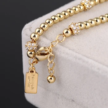 Európsky a Americký módny Dizajn šťastie pearl preklade perličiek loptu sto náramok šperky darček k narodeninám