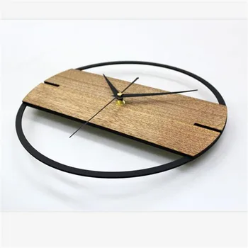 Európsky štýl jednoduché nástenné hodiny severské drevo domov hodiny štúdia office umelecké dekorácie minimalistický, moderný dizajn hodiny