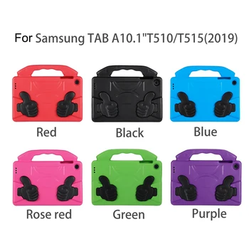 EVA Prenosné Shockproof Deti Bezpečné Penové Rukoväte Stojan Tabletu Kryt Pre Samsung Galaxy Tab 10.1 2019 SM T510 T515 Prípade