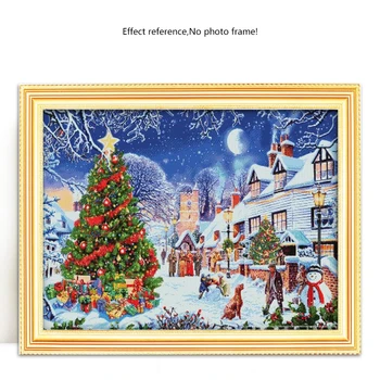 EverShine Diamond Maľovanie Vianočných Scenérie Cross Stitch Diamond Výšivky Úplné Zobrazenie Zimné Obrázok Drahokamu Prázdninový Darček
