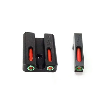 EWOLF Červená zelená Optických Vlákien, Vpredu s Bojové Zadné Mieridlá zameranie-lock pre Glock zbrane príslušenstvo