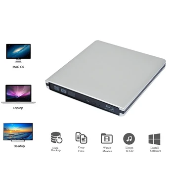Externé Blu Ray DVD 3D USB 3.0 Prenosné Bluray disk DVD Napaľovačkou diskov CD RW CD Riadok pre OS Windows 7 8 10 Linxus PC