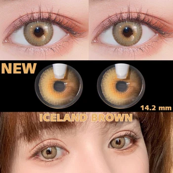 EYESHARE - 2 ks/Pár NOVÝCH PRÍCHODU ISLAND Farebné Kontaktné Šošovky pre Oči, Kozmetické Očný make-up