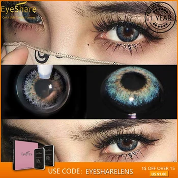EYESHARE - 2 ks/Pár NOVÝCH PRÍCHODU ISLAND Farebné Kontaktné Šošovky pre Oči, Kozmetické Očný make-up