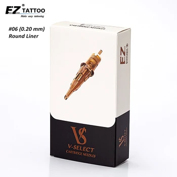 EZ V Systéme Kazety Tetovanie Ihly #06 (0,18 MM) Kolo Linkovej lodnej prepravy na Tattoo & Permanentného make-upu 20 KS/Box