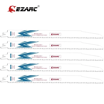 EZARC 5 Ks Vratné pílového Kotúča Bi-Metal Kobaltu Sabre Pílové listy na Drevo a Kov Demolácie 12-Palcový 5+10TPI R1236DV