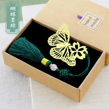EZONE Kov Mosadz Lotus Záložku Tvorivé Motýľ Dragonfly Klasickej Čínskej Štýl Roztomilý Študent Kancelárske potreby