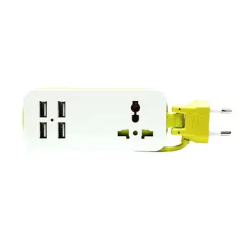 EÚ Konektor 4 konektor USB Zásuvka Napájania Pásy Elektrické prepäťovú ochranu Smart Sieťovej Nabíjačky Hub