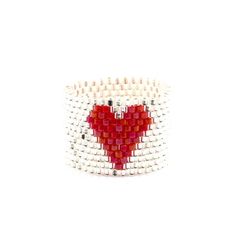 FAIRYWOO Ručne vyrábané Šperky Sladké Srdce Krúžky Láska Jahoda Krásne Roztomilé Prstene Pre Ženy Pearl Krúžok Zásnubné Prstene pre Ženy