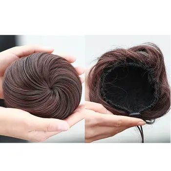 Falošné Vlasy Buchta Chignon Vlasy Kus Klip na Syntetické Vlasy Chvost Šišku Šnúrkou Afro Buchta Updo Copu Pre Ženy Q3
