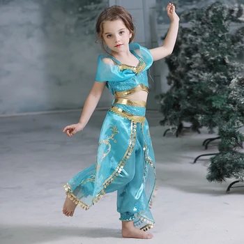 Fancy Indie Princezná Šaty Halloween Kostýmy Cosplay Deti Zdobiť vestiods Baby Girl Šaty, Veľkosť 4 6 8 10 Rokov