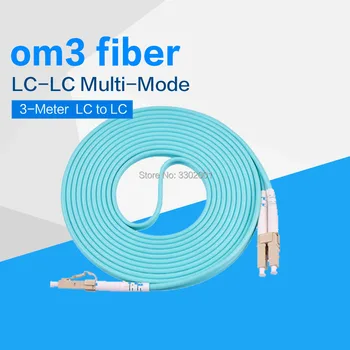 FANMI 3 Metrov LC-LC 3M Multi-Mode OM3 optického Kábla Multimode Duplex Optických Jumper Patch Kábel