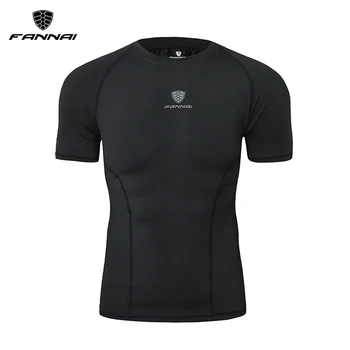 FANNAI Kompresie T-shirt Mužov Športové Beh Školenia CrossFit Rýchle Sušenie Elastické Telocvični Oblečenie Cvičenie Športové Rashguard
