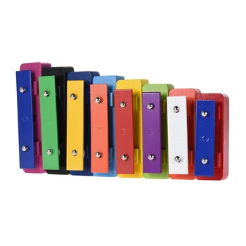 Farebné 8 NoteGlockenspiel Xylophone Farebné Zvončeky Nastaviť Bicie Hudobné Vzdelávací Nástroj Hračka pre malé Deti Deti