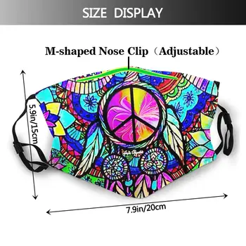 Farebné Dreamcatcher Mier Prihlásiť Masku proti Prachu s 6 Filter PM2.5 uhlím pre Dospelých Facemask Úst Tvár Opakovane