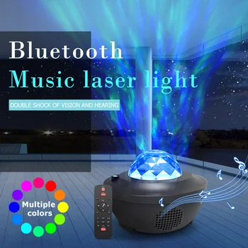 Farebné Hviezdna Galaxy Projektor Blueteeth Prehrávač Hudby, USB Hlasové Ovládanie LED Nočné Svetlo Nabíjania cez USB Projekčnej Lampy Deti Darček