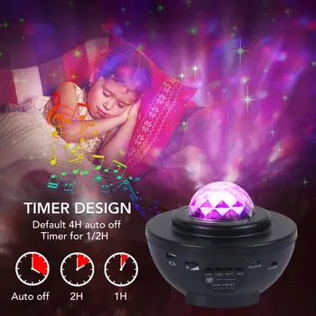 Farebné Hviezdne Nebo Galaxy Projektor Svetlo Bluetooth USB Hlasové Ovládanie Hudobného Prehrávača LED Nočné Svetlo Projekčnej Lampy Darček