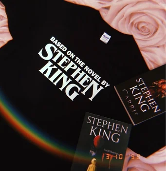Fashionshow-JF Založené na Román Stephen King T Shirt Hororový Fanúšik Darčekové Tričká 90. rokov Estetické Topy Tees Jeseň Spodnej Tees