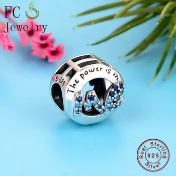FC Šperky Nosenie Pôvodnej Značky Kúzlo Náramok Autentické 925 Silver Výkon Je vo Mne Modrým Zirkónom Perličiek, Takže Berloque 2020