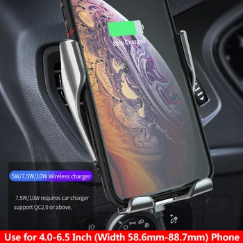 FDGAO Qi Bezdrôtovú Nabíjačku do Auta 10W Rýchle Nabíjanie Telefónu Držiteľa Automatické Upínacie Mount Pre iPhone 11 Pro XS XR X 8 Samsung S10 S9