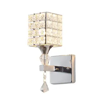 Feimefeiyou Jednoduché moderné zlaté jeden vedúci K9 crystal nástenné svietidlo výtvarné umenie nočná lampa zrkadlo predné lampy spálne