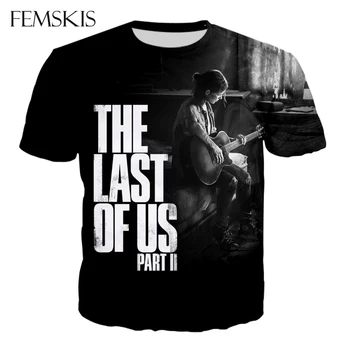 FEMSKIS 2020 Nové T-shirt Bežné Krátky Rukáv Fashion Posledný z Nás, Časť 2 Vytlačené 3D T Shirt Pre Mužov, Ženy Tees Tričko Nadrozmerná