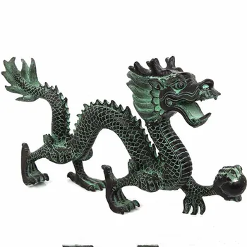 Feng Shui bronz dragon lov korálky ozdoby šťastie domáce remeslá dekoratívne umenie