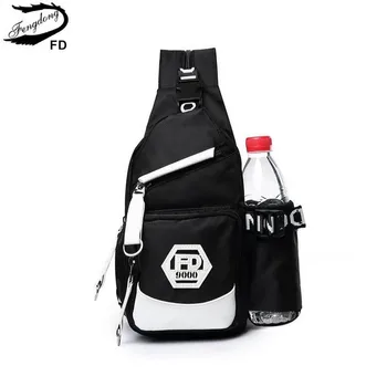 Fengdong nepremokavé malé náprsné vrecko multifunkčné cestovné tašky mini športová taška pack kožená taška cross body tašky pre ženy
