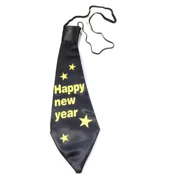 Festival šťastný nový rok predvečer strana nastaviť čierneho plastu tiara s gold glitter písmená klenot kameň decored tkaniny, elastickú zábavné kravatu