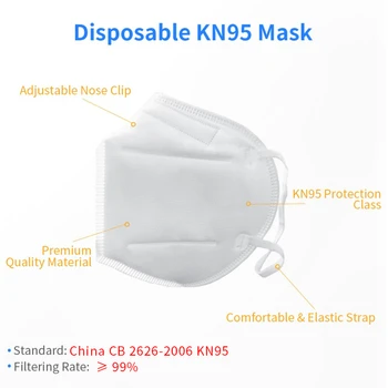FFP2 tváre CE KN95 masku na tvár chrániť maske anti maska proti prachu úst maska 95% filtrovanej mascarillas tapabocas