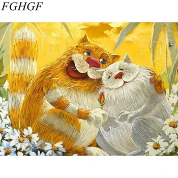 FGHGF Nové Frameless Obrázky Digitálnych olejomaľba Svadobné Dekoratívne Ručne Maľované Na Plátno Podľa Čísel, Stena Nálepky