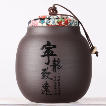 Fialová Hliny Čaj Caddies porcelán, čaj caddy čaj skladovanie čaju tin čaj úložný box čaj cínové nádoby čaj box D139