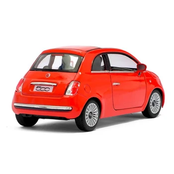 Fiat 500 kovové auto, 1:28, otvorené dvere, zotrvačnosti, biela Darčekov Záľuby, Baby, Deti, Narodeniny, Hračky pre deti,