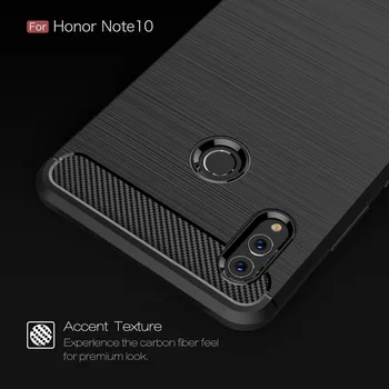 Fiber Carbon Prípade Huawei Honor Poznámka 10 Prípade Plnej Mäkké TPU Silikónový Kryt Na Huawei Honor V10 Česť 10 Luxusné Prípade