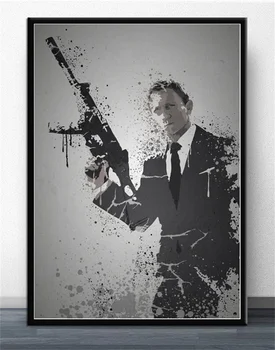 Filmy 007 Umenie Plagátu Plátno na Maľovanie na Stenu, Obraz Domova Plagáty a Výtlačky