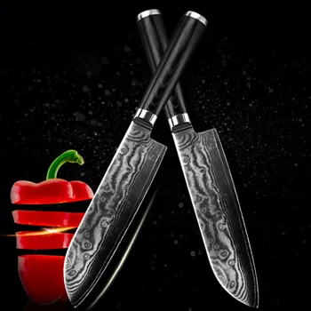 FINDKING nové damasku nôž 7 palcový kuchár nôž 67 vrstvy damasku ocele, kuchynské nože kuchynské náradie