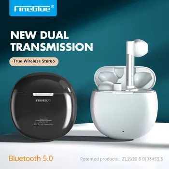 Fineblue J3 Pro Bluetooth 5.0 Slúchadlá TWS Odtlačkov prstov Touch Slúchadlá HiFI Stereo Slúchadlá Bezdrôtové slúchadlá pre šport