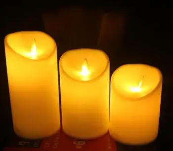 Flameless LED Sviečky Lampy Swing Plameň Žltá LED Sviečka Prevádzkuje Nočné Osvetlenie, Svadobné Party Domáce Dekorácie