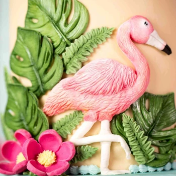 Flamingo Silikónové Formy Fondant Zdobenie Torty Nástroje Silikónové Formy Sugarcraft Čokoláda Pečenie Nástroje Pre Koláče Gumpaste Formulár
