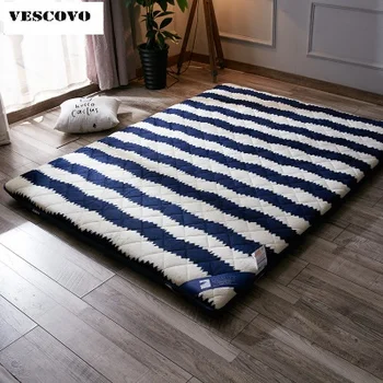 Flanelové tatami hrubé teplé posteľ velvet matrac jednoduché dvojité obliečky sponge skladacie soft pad