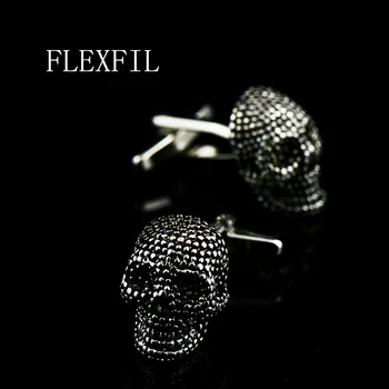 FLEXFIL Šperky francúzske tričko cufflink pre pánske Značky Putá Tlačidlo link muž Kvalitné punk Drum Tower Luxusné Svadobné kovov