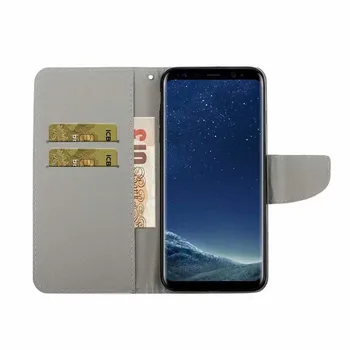 Flip Cover Kvet Mačka Kožené pre Samsung Galaxy A51 A71 A10 A20 A20E A30 A30S A40 A50 A50S A70 S20 Plus S20 Ultra Peňaženky Prípade