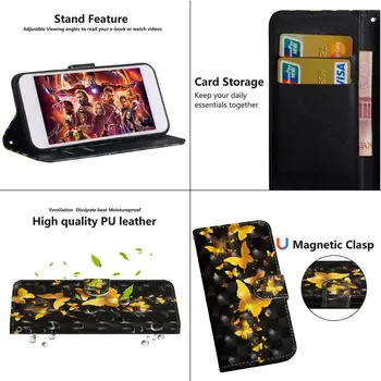 Flip Kožené puzdro Pre Coque Huawei Honor 9C 9S Prípade Huawe P40 Lite E P 40 Pro P40Pro 5G 3D Peňaženky Kryt Stojan Telefónu Prípade