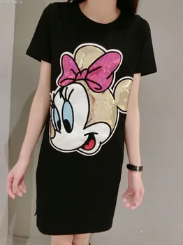 Flitrami Tričko Cartoon Mickey Plus Ženy Veľkosti Košele Kórejské Oblečenie Harajuku Grafické T Košele Bežné Kórejské Oblečenie